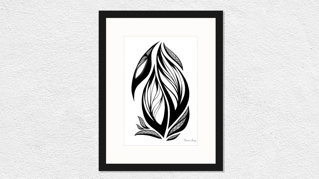 Egg Leaf A4 Framed