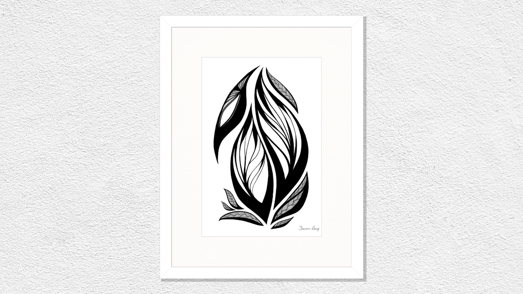 Egg Leaf A4 Framed