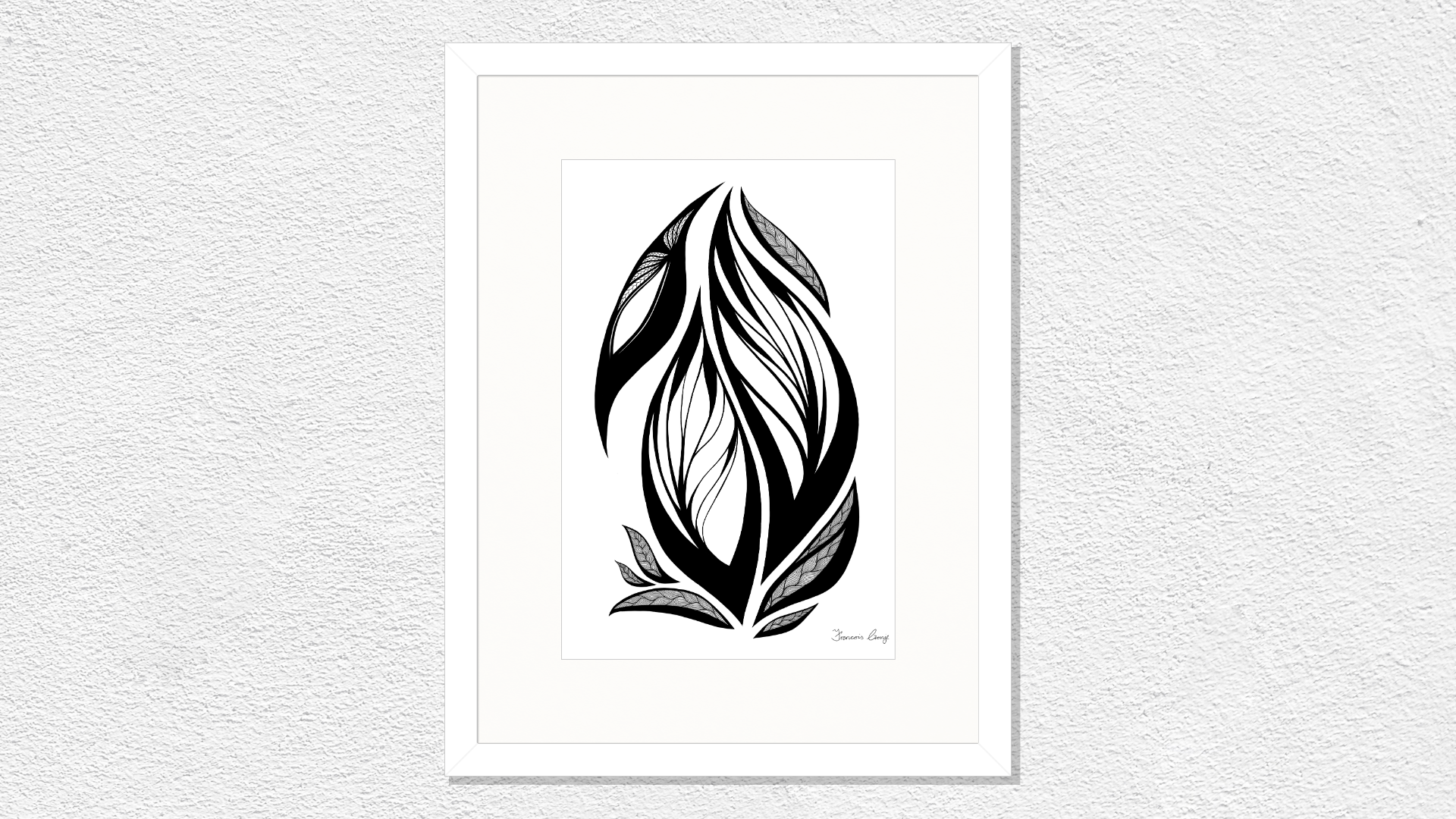 Egg Leaf A4 Framed