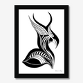 Feather Horn Framed