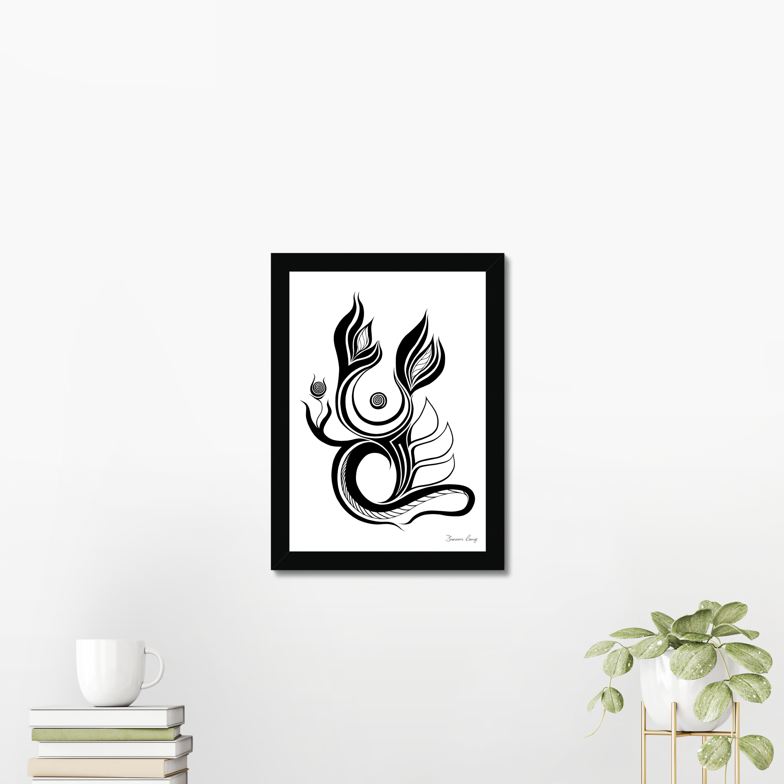 Crown Flower Framed