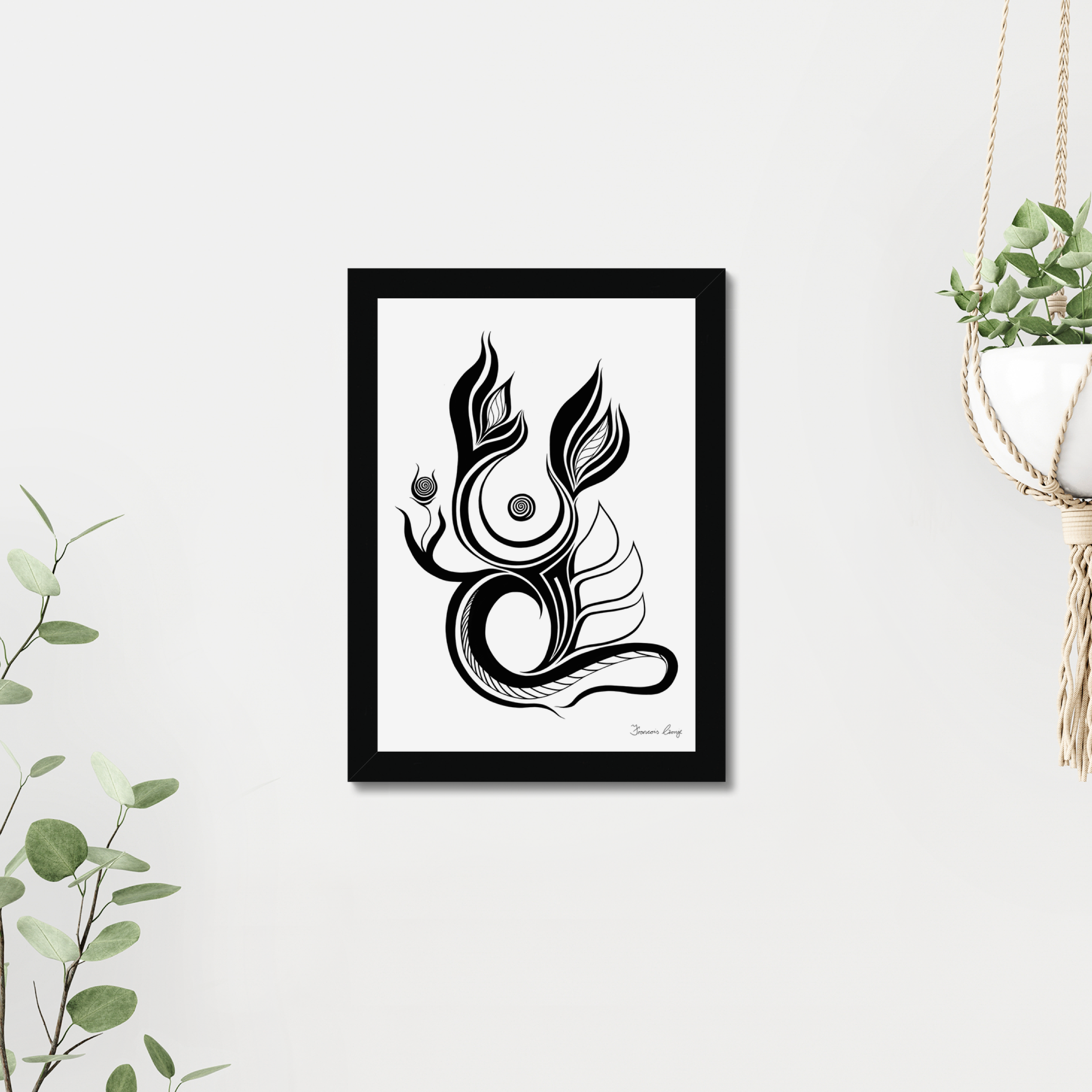 Crown Flower Framed