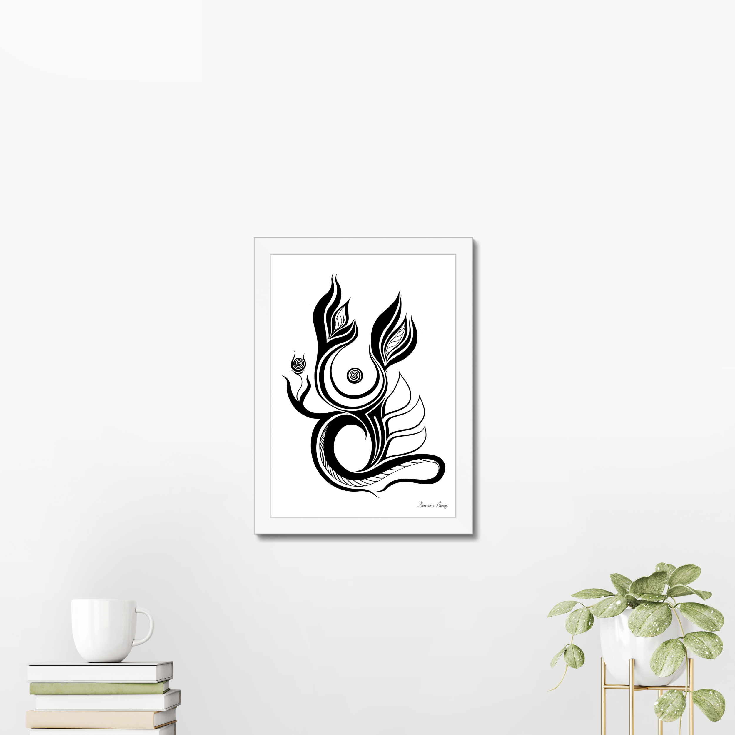Crown Flower Framed