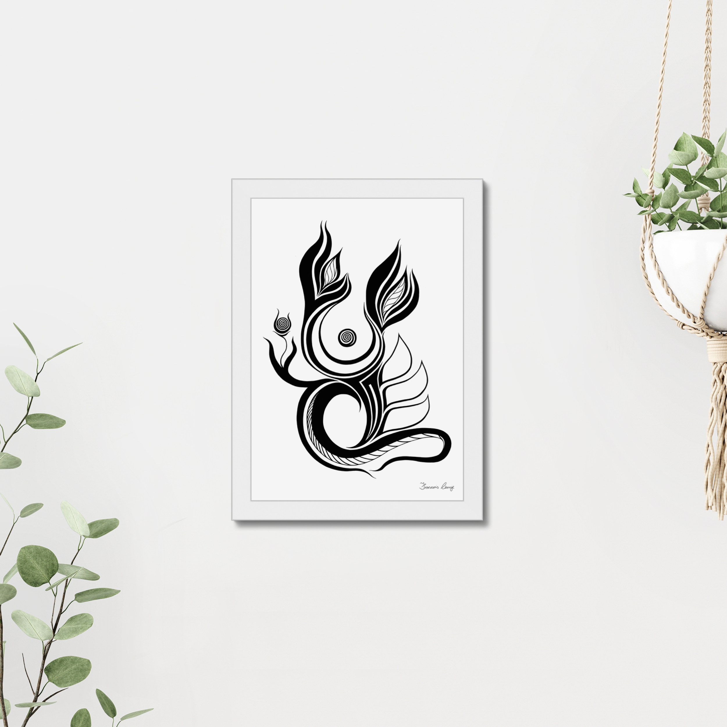 Crown Flower Framed