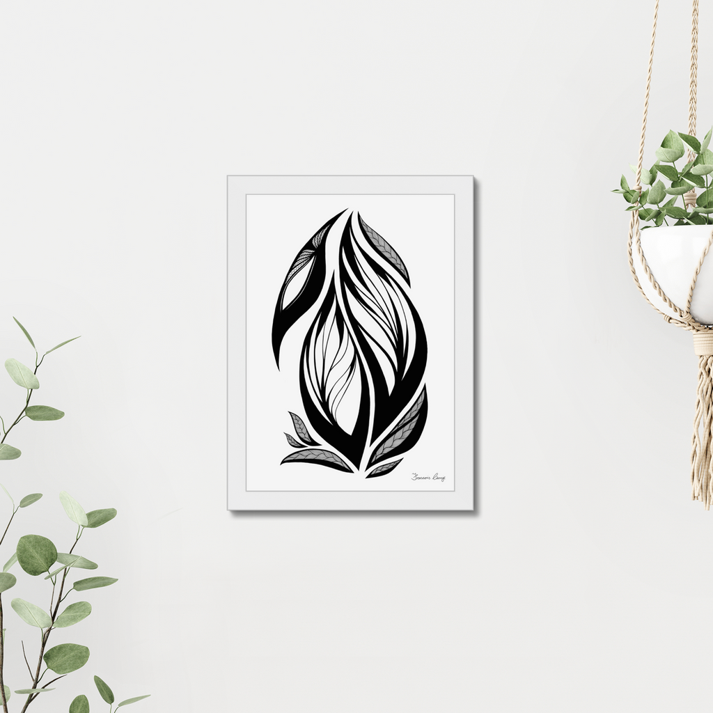Egg Leaf A4 Framed