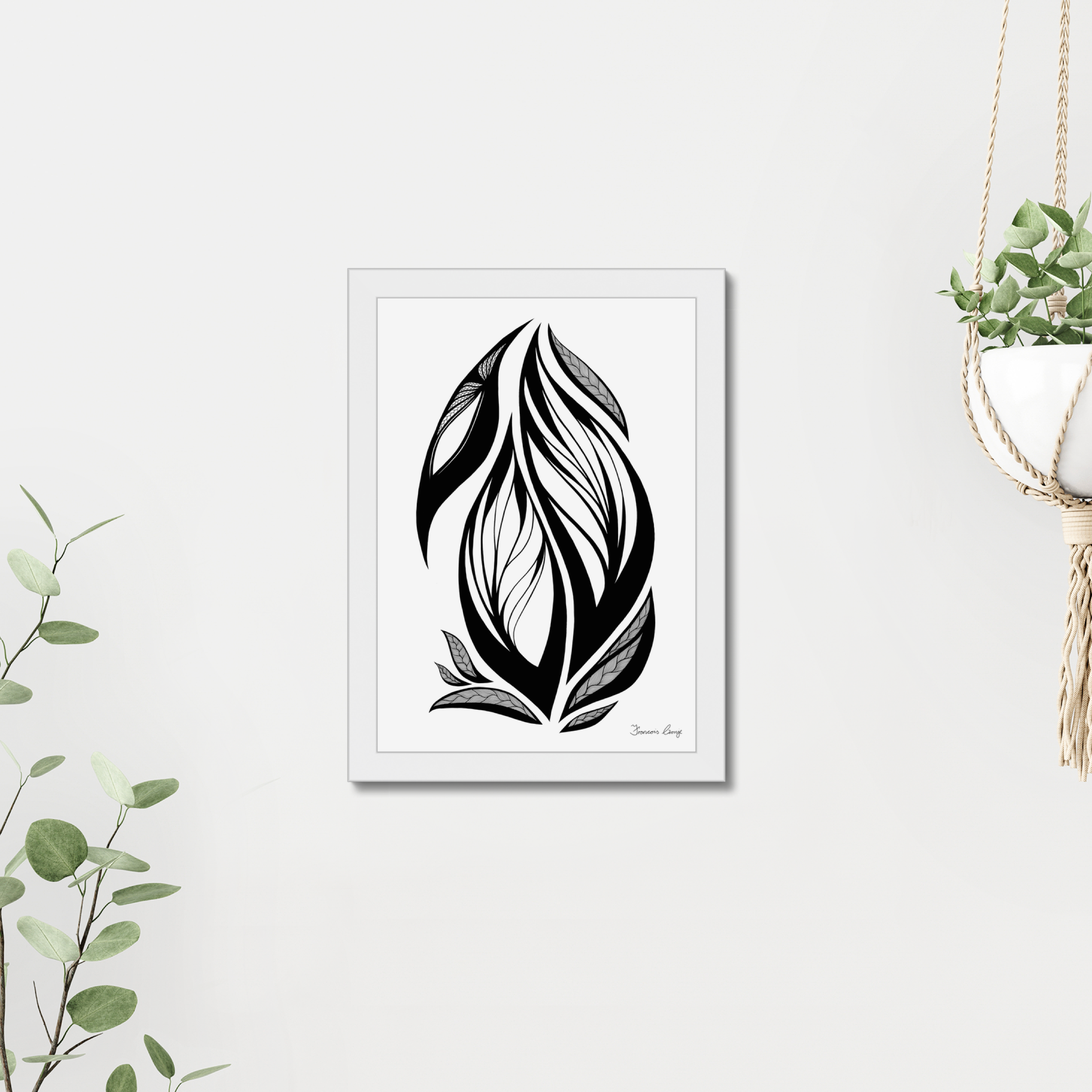 Egg Leaf A4 Framed