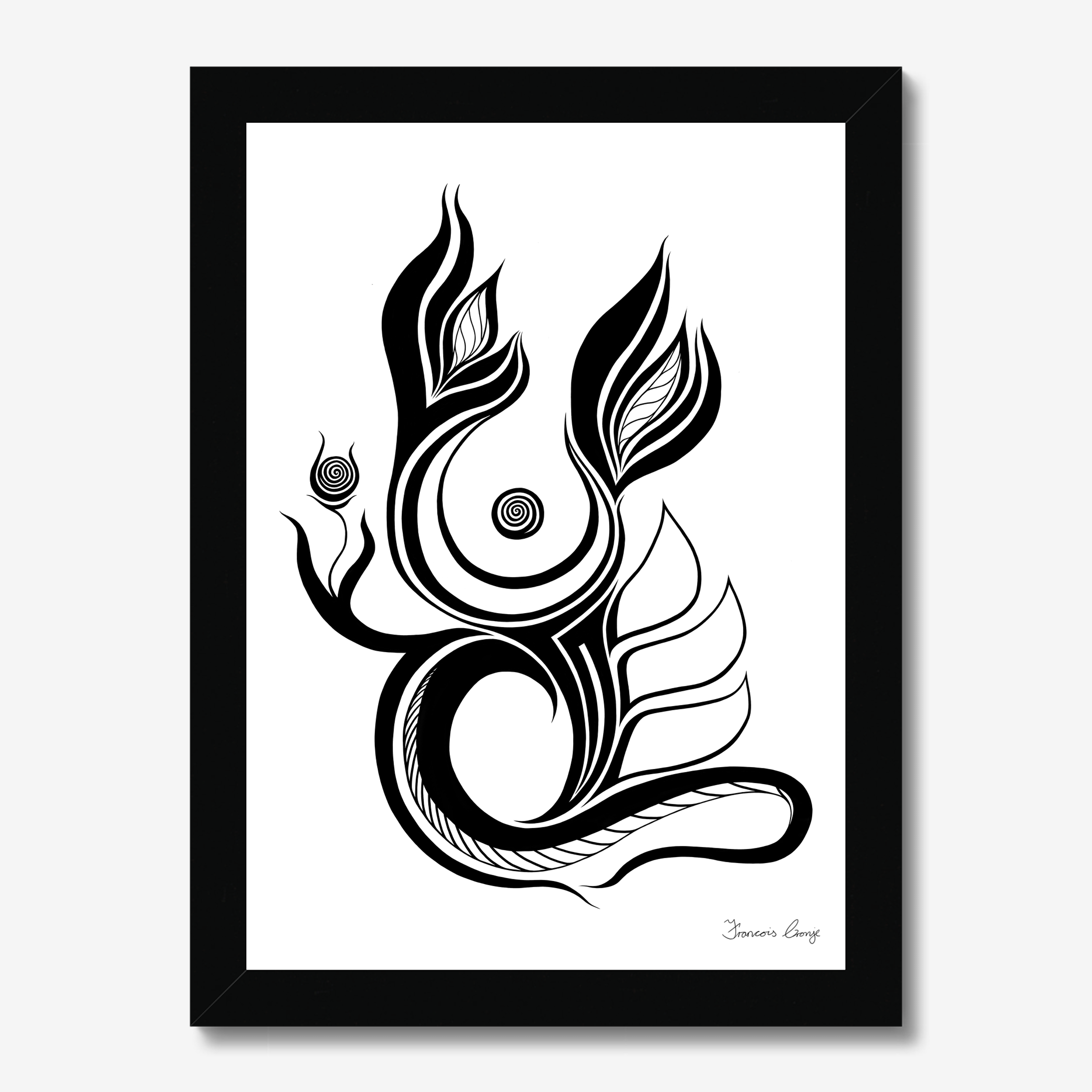 Crown Flower Framed